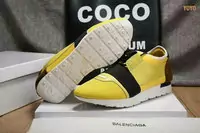 balenciaga coureurs chaussures cuir face yellow